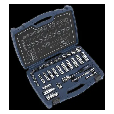 Socket Set 34pc 3/8"Sq Drive 6pt WallDrive® Metric