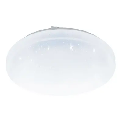 Wall Flush Ceiling Light White Shade White Plastic With Crystal Effect LED 12W