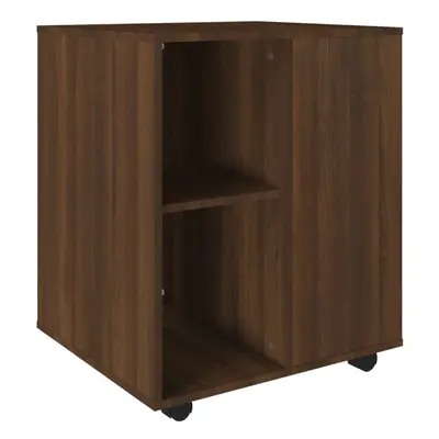 (brown oak) vidaXL Rolling Cabinet Drawer Cabinet Filing Storage Cabinet Engineered Wood