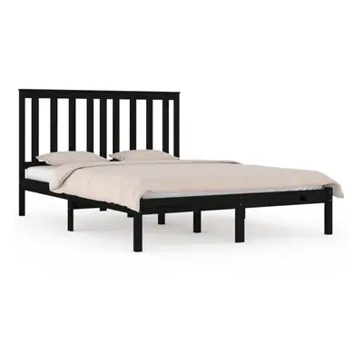 (black, x cm) vidaXL Solid Wood Pine Bed Frame Wooden Bedstead Bed Base Multi Colours/Sizes