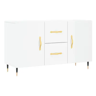 (high gloss white) vidaXL Sideboard Storage Cabinet Cupboard Side Cabinet Black Engineered Wood