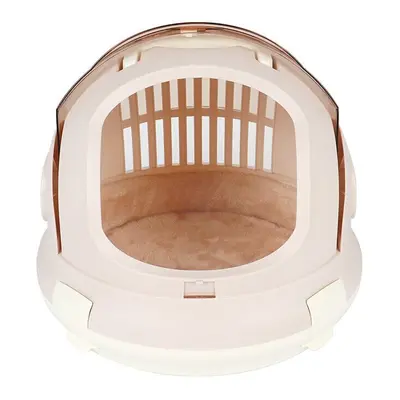 (Beige) Cat Cage Multifunction Cat Carrier Portable Space Capsule Pet Kennel