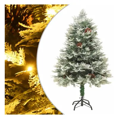 vidaXL Christmas Tree with LEDs and Pine Cones Green cm PVC and PE Tree