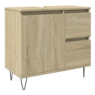 vidaXL Bathroom Cabinet Storage Cabinet Vanity Unit Sonoma Oak Engineered Wood