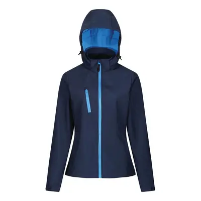 (12 UK, Navy/French Blue) Regatta Womens/Ladies Venturer Layer Membrane Soft Shell Jacket