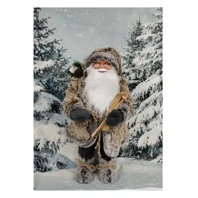 Alpine Santa Traditional Standing Father Christmas With Glasses 60cm