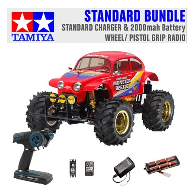 TAMIYA RC Monster Beetle off road 1:10 Standard Wheel Radio Bundle