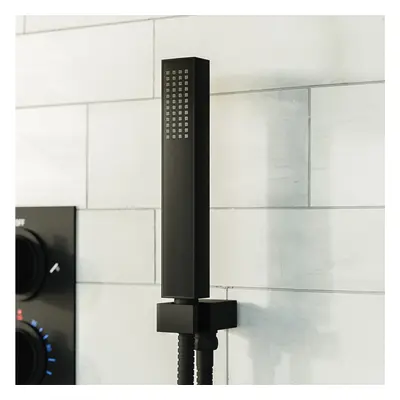 Ultra Stylish Hand Held Shower Bracket Holder Wall Kit Matte Black