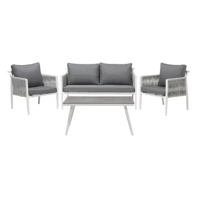 Garden Lounge Set with Table Seater LATINA Metal Grey