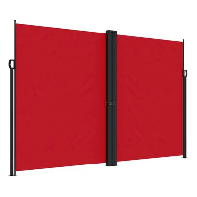 (red, x cm) vidaXL Retractable Side Awning Outdoor Privacy Screen Shade Red 180x600 cm