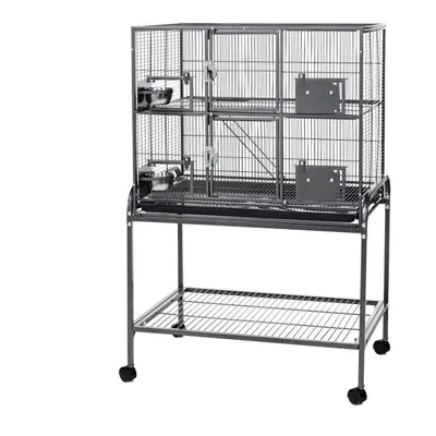 LITTLE FRIENDS Double Metal Rat Chinchilla Ferret Cage on Stand