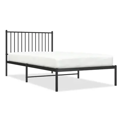 (with headboard, x cm) vidaXL Metal Bed Frame with Headboard and Footboard Bedstead Bed Base Bla