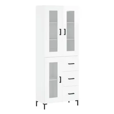 (high gloss white, glass door drawers) vidaXL Highboard Sideboard Tall Storage Cabinet Side Cabi