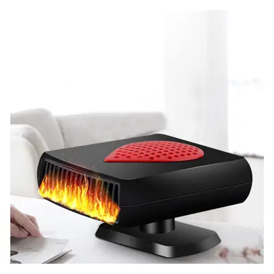 (Black & Red, 12V) 150W Car Heater Heating Cooling Fan Defroster Demister Purify Speeds Rotation