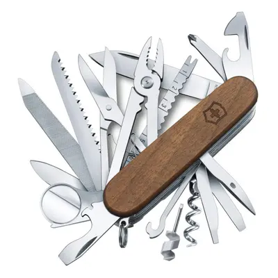 Victorinox Swiss Champ Wood Swiss Army Knife, Medium, Multi Tool, Functions, Blade, Wood Saw, Wo