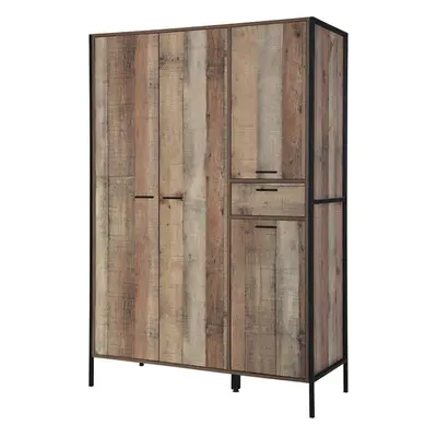 Stretton Urban Industrial Door Wardrobe With Drawer