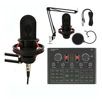 Microphone Kit with V9XPRO Upgrade High Configuration Version Sound Card for Mobile Phone Comput