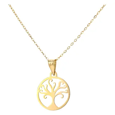 Jewelco London 9ct Yellow Gold Trace Pendant Necklace inch 42cm - HHHAXL531Y-16