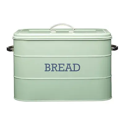 Living Nostalgia Large Metal Bread Bin - English Sage Green