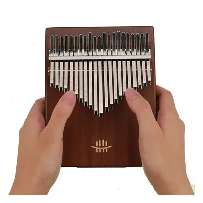 (Dark Brown) Keys Thumb Piano Wooden Professional Kalimba Bottom Hole Mahogany Musical Instrumen