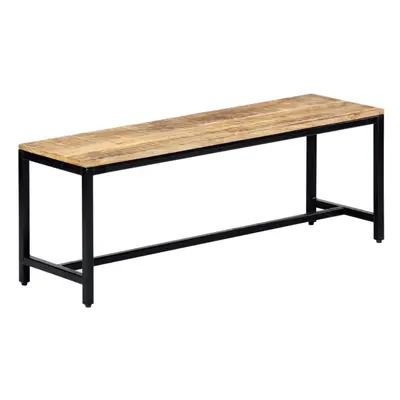 vidaXL Solid Rough Mango Wood Dining Bench 120cm Hall Kitchen Dinner Seat