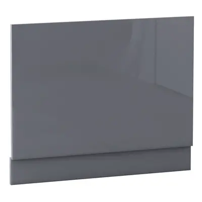 NRG Bath Panel Bathroom Moisture Resistant Wood MDF End Bath Panels Gloss Grey 750mm