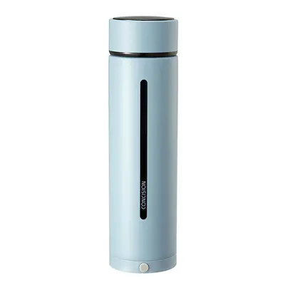 (Blue) 450ml Insulated Cup Smart LCD Temperature Display Vacuum Thermos Food Grade Stainless Ste