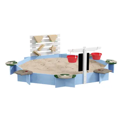 Outsunny Kids Sandbox, Outdoor Playset, for Ages Years - Blue