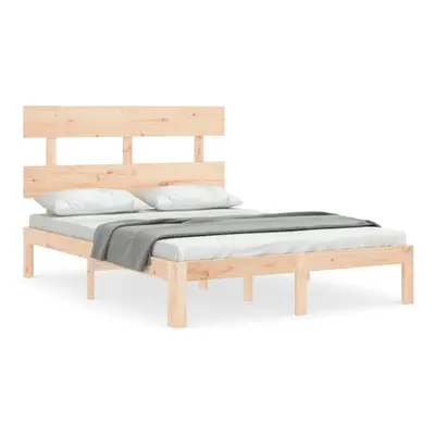 (brown, x cm) vidaXL Bed Frame Bedroom Platform Bed Mattress Foundation Bedstead Solid Wood