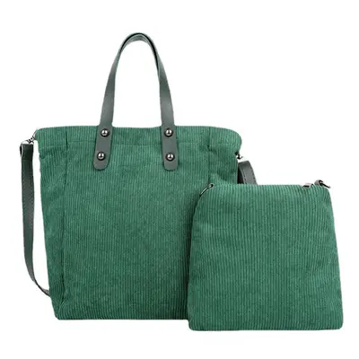 (Green) PCS Tote Women Large-capacity Strengthen Strap Magnetic Clasp Crossbody Underarm Bag