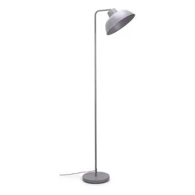 ValueLights Morris Stone Grey Retro Dome Metal Freestanding Floor Lamp