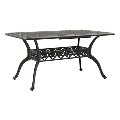 (bronze) vidaXL Garden Table Outdoor Dining Table Balcony Side Table Cast Aluminium