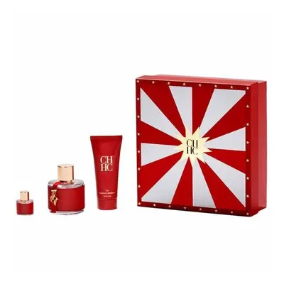 Carolina Herrera Ch Pcs Set For Women: 3.4 Eau De Toilette + 3.4 Body Lotion + 0.33 Eau De Toile