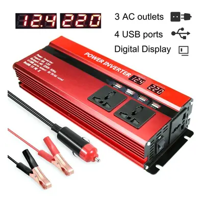 Car Converter DC 12V Inverter with Digital LCD Display