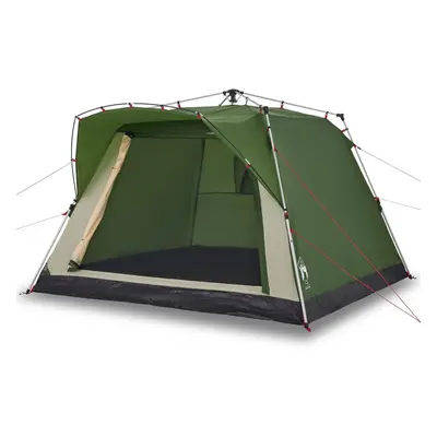 (Green) vidaXL Camping Tent Cabin 4-Person Lightweight Tent Dome Tent Quick Release