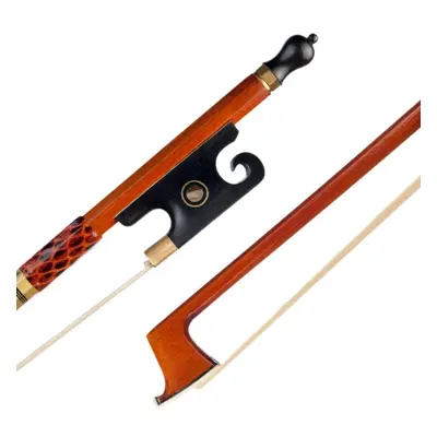 Master Violin Bow 4/4 Pernambuco Fiddle Bow White Mongolia Horsehair Octagonal Stick Snake Skin 