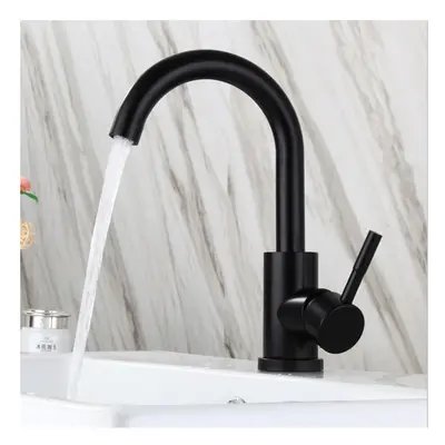 Stainless Steel Bathroom Basin Faucet Rotate Single Handle Hole Hot And Cold Mixer Taps With Hos