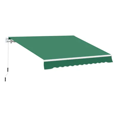 Outsunny Garden Sun Shade Canopy Retractable Awning, x 3(m), Green