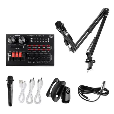 (C) Sound Card Set BM800 Microphone Recording Microphone for Sing Song Artifact