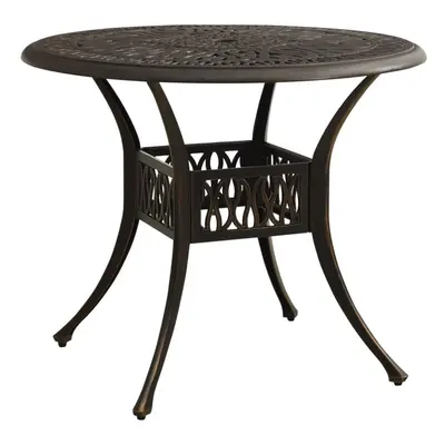 vidaXL Garden Table Bronze Cast Aluminium Outdoor Dining Dinner Coffee Desk