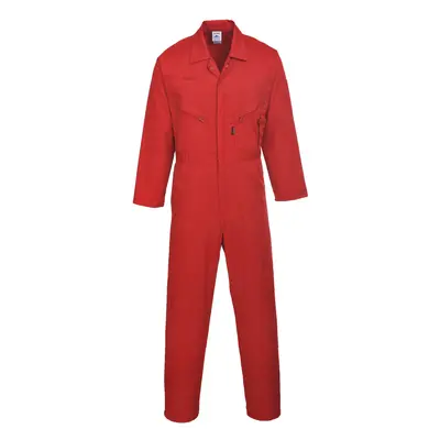 (2XL x Regular, Red) Portwest Mens Liverpool-zip Workwear Coverall