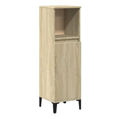 vidaXL Bathroom Cabinet Storage Cabinet Cupboard Sonoma Oak Engineered Wood