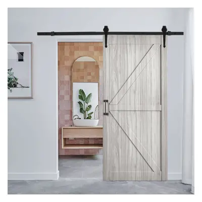 Farmhouse Style Wooden Barn Door with Sliding Kit