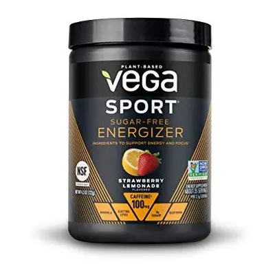 Vega Sport Sugar Free Energizer, Strawberry Lemonade - Vegan Certified, Keto-Friendly, Gluten Fr