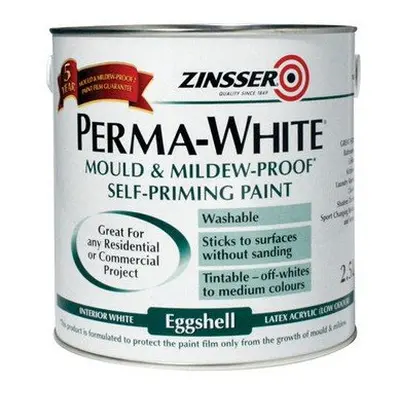 Zinsser ZN7070001C1 Perma-White Interior Paint Matt 2.5 Litre