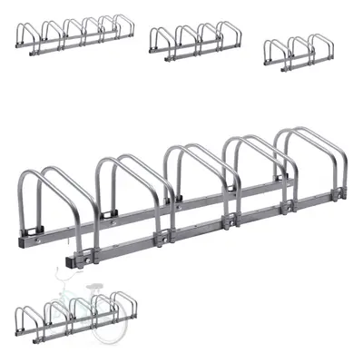 AREBOS Bicycle stand Bicycle Bike Floor Parking Steel Rack (5 Bike Stand Rack)