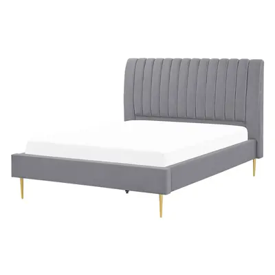 Bed Velvet MARVILLE x cm (EU Double) Grey