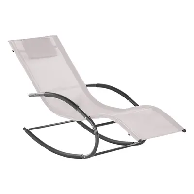 Sun Lounger Metal Beige CARANO II