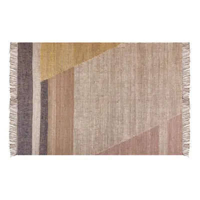 Jute Area Rug x cm Brown SAMLAR