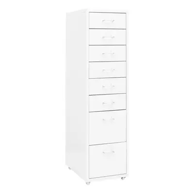 (white, drawers) vidaXL Mobile File Cabinet Metal Storage Filing Cabinet Multi Colours/Models